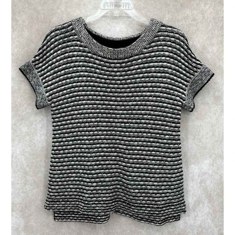 Anthropologie Field & Flower Greta Pullover Sweater Size Large Knit‎ Striped Top
